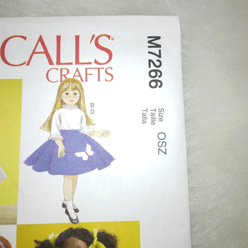 MCCALL'S M7266 Retro Wardrobe for American Girl Doll and 18